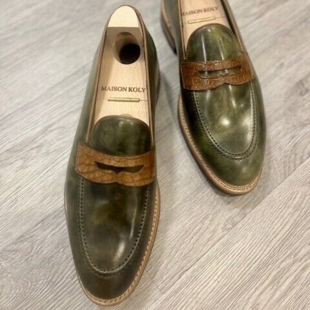 Maison Koly Corniche Cordovan Museum Alligator Prestige loafers